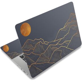 Laptop Decal Sticker Skin Cover, 11.6"12" 13" 13.3" 14" 15" 15.4" 15.6 inch Laptop Netbook Vinyl Skin Sticker Cover Art Notebook PC Waterproof Protector (2 Wrist Pad Included), Black Marble