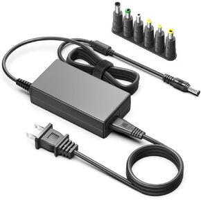 [UL Listed] HKY 15V 60W Universal AC/DC Adapter Switching Power Supply with 6 Selectable Adapter Tips, AC to DC 15V 4A (15V 3.5A,15V 3A,15V 2A,15V 2.5A Compatible) Power Cord Cable Wall Plug Charger in Kuwait
