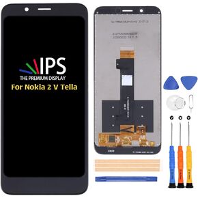 A-MIND for Nokia 2 V Tella/C2 Tava/C2 Tennen TA-1226 LCD Screen Replacement Display Touch Digitizer Assembly 5.45 inch LCD Screen and Digitizer Repair Kits,with Tools(Black) in Kuwait