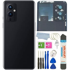 for OnePlus 9 5G Back Glass Replacement for OnePlus 9 6.55inch Housing Rear Panel Back Glass Cover+Tool(NOT for 1+9R 6.55inch,NOT for 1+9 Pro 6.7inch) (Astral Black) in Saudi Arabia