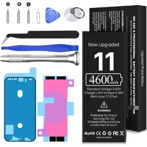 4600mah Battery for iPhone 11, (2023 New Version) High Capacity Li-ion Polymer Replacement Battery for iPhone 11 Compatible with A2111/A2221/A2223, with Full Repair Tools in Kuwait