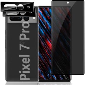 واقي شاشة للخصوصية Pixel 7 Pro + عبوتين من غشاء عدسة الكاميرا [صلابة 9H] [صديق للحافظة] [خالي من الفقاعات] فيلم زجاجي شفاف عالي الدقة مضاد للخدش لهاتف Google Pixel 7 Pro 6.7 بوصة in Kuwait