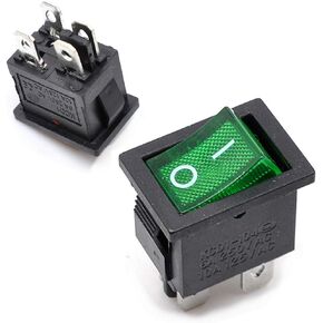 Oiyagai 20 قطعة KCD1-104 DPST مفاتيح تشغيل وإيقاف مع ضوء LED (10 قطعة أحمر + 10 قطعة أخضر) in Saudi Arabia