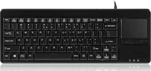 Perixx PERIBOARD-515H لوحة مفاتيح USB سلكية مع لوحة لمس، محورين، تخطيط باللغة الإنجليزية الأمريكية، أسود in Kuwait