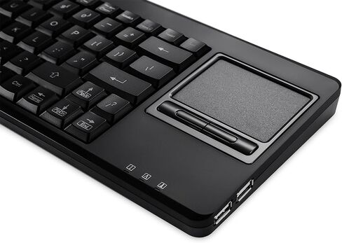 Perixx PERIBOARD-515H لوحة مفاتيح USB سلكية مع لوحة لمس، محورين، تخطيط باللغة الإنجليزية الأمريكية، أسود in Kuwait