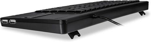 Perixx PERIBOARD-515H لوحة مفاتيح USB سلكية مع لوحة لمس، محورين، تخطيط باللغة الإنجليزية الأمريكية، أسود in Kuwait