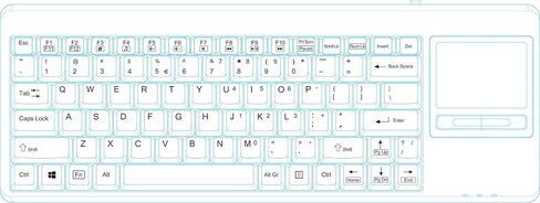 Perixx PERIBOARD-515H لوحة مفاتيح USB سلكية مع لوحة لمس، محورين، تخطيط باللغة الإنجليزية الأمريكية، أسود in Kuwait