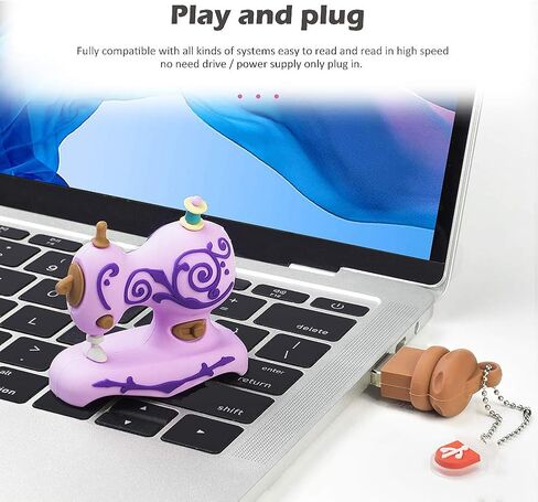 BorlterClamp 32GB USB Flash Drive Cute Cartoon Sewing Machine Model Memory Stick, Gift for Students and Children (Purple) in Saudi Arabia