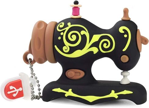 BorlterClamp 32GB USB Flash Drive Cute Cartoon Sewing Machine Model Memory Stick, Gift for Students and Children (Purple) in Saudi Arabia