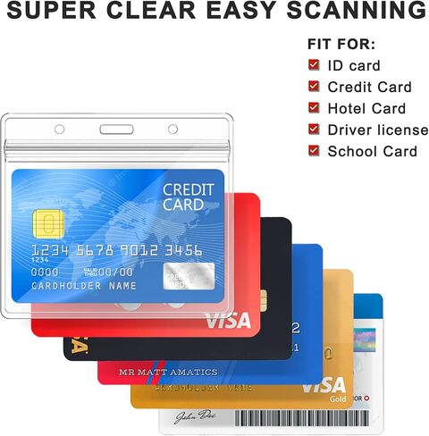 Segarty Lanyards مع حامل هوية، 25 حزمة شارة عمودية من البلاستيك الشفاف تحمل اسم بطاقة مفتاح الرقبة السائبة، مقاطع حزام أحمر مقاوم للماء Ziplock Nametag حامي للنساء، والأعمال التجارية، والطلاب، والمدرسة، والمكتب in Kuwait