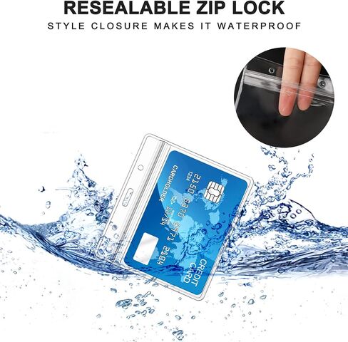 Segarty Lanyards مع حامل هوية، 25 حزمة شارة عمودية من البلاستيك الشفاف تحمل اسم بطاقة مفتاح الرقبة السائبة، مقاطع حزام أحمر مقاوم للماء Ziplock Nametag حامي للنساء، والأعمال التجارية، والطلاب، والمدرسة، والمكتب in Kuwait