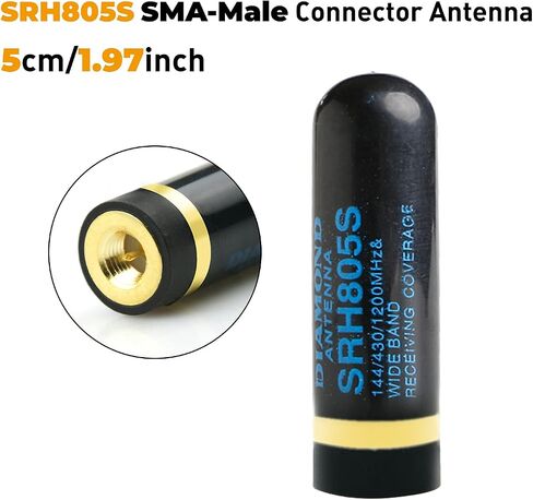 SRH805S Universal Walkie Talkie Short Replacement Antenna VHF/UHF 144/430/1200MHz SMA-Male Antenna for BTECH PUXING Kenwood HYT Radios(2 Pack) in Saudi Arabia