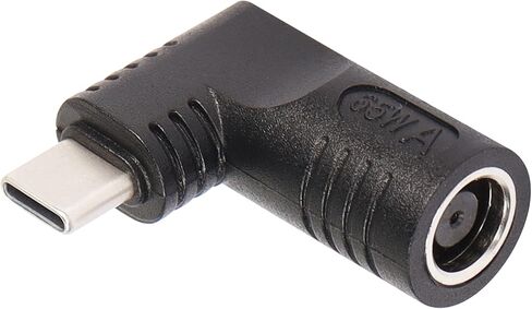 SinLoon 65W PD DC 7.4 مم × 5.0 مم أنثى (7.4 مم × 0.6 مم) مدخل إلى محول شحن طاقة ذكر USB من النوع C، مدمج مع شريحة تعريف التعريف التلقائي PD، للهواتف والأجهزة اللوحية وأجهزة الكمبيوتر المحمولة (أسود 7406 B) in Kuwait