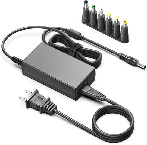 [مدرج في UL] HKY 15V 60W Universal AC/DC محول تحويل التيار الكهربائي مع 6 نصائح محول قابلة للتحديد، AC إلى DC 15V 4A (15V 3.5A، 15V 3A، 15V 2A، 15V 2.5A متوافق) كابل سلك الطاقة شاحن قابس الحائط in Kuwait