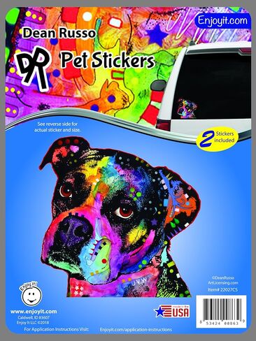 Enjoy It Dean Russo Cat Vinyl Stickers Decal for Cars and Windows | Outdoor-Rated Vinyl Decal For Cars, Windows, Bumpers, Laptops, And Crafts Featuring Dean Russo Pit Bull Artwork in Saudi Arabia