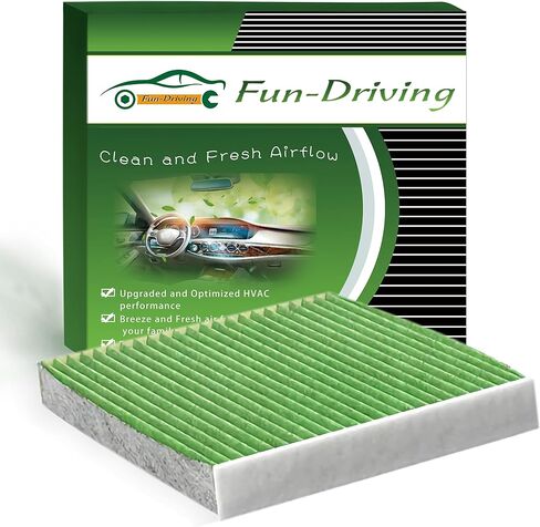 فلتر هواء كابينة FD819 لأزيرا، سانتا، سوناتا، إكوينوكس، كادينزا، أوبتيما، سيدونا، بديل لـ CF11819، CP819، تصفية أعمق وأفضل PM2.5، مصنوع من مواد غير منسوجة وفحم منصهر (أخضر، عبوة واحدة) in Saudi Arabia