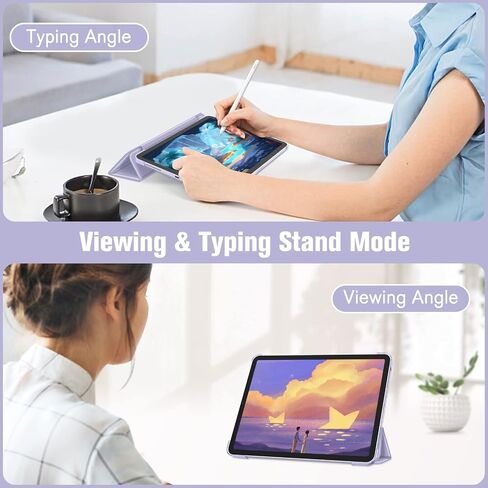 Fintie SlimShell Case for iPad Air 11-inch M2 (2024), iPad Air 5th Generation (2022) / iPad Air 4th Gen 10.9 Inch - [Magnetic Clasp] Lightweight Stand Case with Frosted Back Cover, Lilac Purple in Saudi Arabia