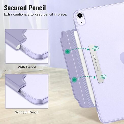 Fintie SlimShell Case for iPad Air 11-inch M2 (2024), iPad Air 5th Generation (2022) / iPad Air 4th Gen 10.9 Inch - [Magnetic Clasp] Lightweight Stand Case with Frosted Back Cover, Lilac Purple in Saudi Arabia