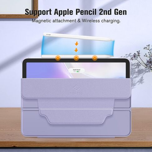Fintie SlimShell Case for iPad Air 11-inch M2 (2024), iPad Air 5th Generation (2022) / iPad Air 4th Gen 10.9 Inch - [Magnetic Clasp] Lightweight Stand Case with Frosted Back Cover, Lilac Purple in Saudi Arabia
