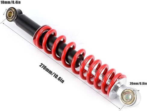 Qiilu 270 ملم امتصاص الصدمات للدراجات النارية، تعليق أمامي خلفي لدراجة نارية 50 cc-125cc الترابية دراجة ATV Go Kart in Saudi Arabia