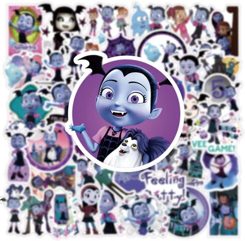 50 قطعة من ملصقات فامبيرينا الجمالية الملونة من الفينيل مقاومة للماء لزجاجة المياه واللابتوب وممتص الصدمات والسيارة والدراجة والامتعة والجيتار ولوح التزلج in Kuwait