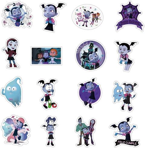 50 قطعة من ملصقات فامبيرينا الجمالية الملونة من الفينيل مقاومة للماء لزجاجة المياه واللابتوب وممتص الصدمات والسيارة والدراجة والامتعة والجيتار ولوح التزلج in Kuwait