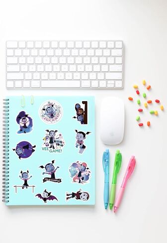 50 قطعة من ملصقات فامبيرينا الجمالية الملونة من الفينيل مقاومة للماء لزجاجة المياه واللابتوب وممتص الصدمات والسيارة والدراجة والامتعة والجيتار ولوح التزلج in Kuwait