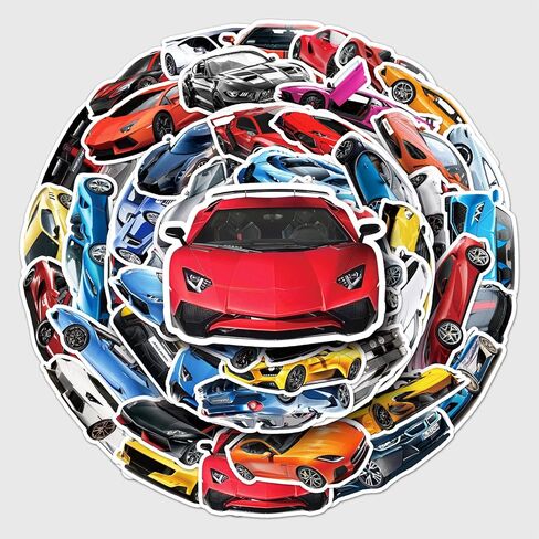 ملصقات سيارة عتيقة مقاومة للماء للأطفال، عبوة من 50 قطعة من الملصقات الجمالية لزجاجات المياه والكمبيوتر المحمول وأجهزة الكمبيوتر المحمولة وأجهزة الكمبيوتر المحمولة ولوح التزلج وخوذة الدراجة اللطيفة من VSCO هدية للأولاد والبنات والأطفال والمراهقين والبالغي in Kuwait