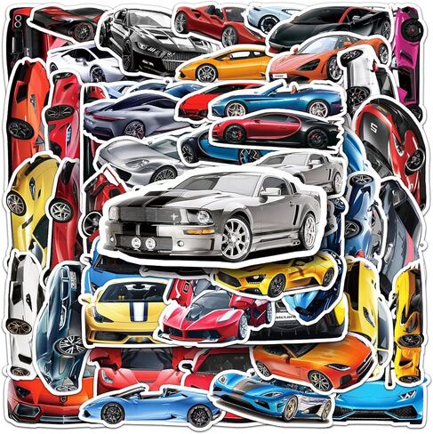 ملصقات سيارة عتيقة مقاومة للماء للأطفال، عبوة من 50 قطعة من الملصقات الجمالية لزجاجات المياه والكمبيوتر المحمول وأجهزة الكمبيوتر المحمولة وأجهزة الكمبيوتر المحمولة ولوح التزلج وخوذة الدراجة اللطيفة من VSCO هدية للأولاد والبنات والأطفال والمراهقين والبالغي in Kuwait