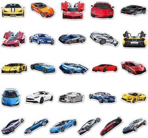 ملصقات سيارة عتيقة مقاومة للماء للأطفال، عبوة من 50 قطعة من الملصقات الجمالية لزجاجات المياه والكمبيوتر المحمول وأجهزة الكمبيوتر المحمولة وأجهزة الكمبيوتر المحمولة ولوح التزلج وخوذة الدراجة اللطيفة من VSCO هدية للأولاد والبنات والأطفال والمراهقين والبالغي in Kuwait