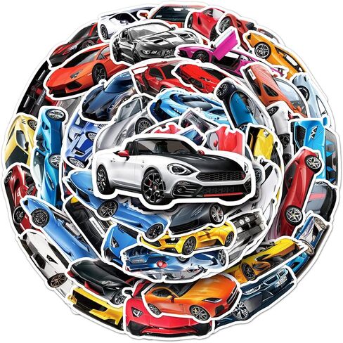 ملصقات سيارة عتيقة مقاومة للماء للأطفال، عبوة من 50 قطعة من الملصقات الجمالية لزجاجات المياه والكمبيوتر المحمول وأجهزة الكمبيوتر المحمولة وأجهزة الكمبيوتر المحمولة ولوح التزلج وخوذة الدراجة اللطيفة من VSCO هدية للأولاد والبنات والأطفال والمراهقين والبالغي in Kuwait