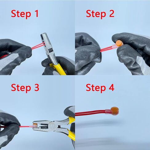 YOLISTIC (Pack of 221) Wire Connectors Assortment Kit include UY / K1, UY2 / K2, UR / K3, UR2 / K3, and UG / K5 Wire Butt Splice with Crimping Pliers in Saudi Arabia