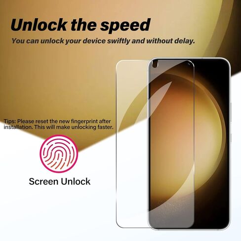 واقي شاشة من الزجاج المقوى Galaxy S22/Galaxy S23 [عبوة من قطعتين] [صديق للحافظة] [مضاد للخدش] [فتح بصمة الإصبع بالموجات فوق الصوتية] طبقة حماية زجاجية شفافة عالية الدقة لهاتف Samsung Galaxy S22/Samsung Galaxy S23 in Kuwait