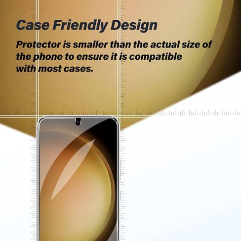 واقي شاشة من الزجاج المقوى Galaxy S22/Galaxy S23 [عبوة من قطعتين] [صديق للحافظة] [مضاد للخدش] [فتح بصمة الإصبع بالموجات فوق الصوتية] طبقة حماية زجاجية شفافة عالية الدقة لهاتف Samsung Galaxy S22/Samsung Galaxy S23 in Kuwait