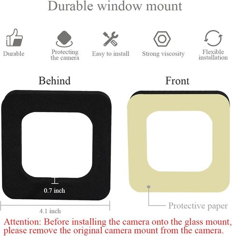 حامل نافذة VVHOOY متوافق مع Blink Outdoor&Indoor (الجيل الثالث)/4 كاميرات خارجية (الجيل الرابع)، دعامة تثبيت لاصقة لكاميرا الأمان بدون حفر ولا انعكاس للنوافذ الزجاجية ذات اللوحة الواحدة (عبوتان) in Kuwait