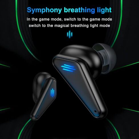 Wireless Earbuds, Bluetooth Earbuds with Charging Case Led, 3D Stereo Sound,HD Clear Call, Ultra-Low Latency Gaming Earphones with Mic for Sport Work Gaming in Kuwait