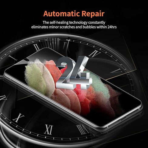 واقي شاشة QUESPLE مكون من 3 قطع لهاتف Samsung Galaxy S22 Ultra [ليس زجاجيًا]، [رفيع جدًا] [دعم بصمات الأصابع بالموجات فوق الصوتية] واقي شاشة مرن من مادة TPU بتغطية كاملة in Kuwait