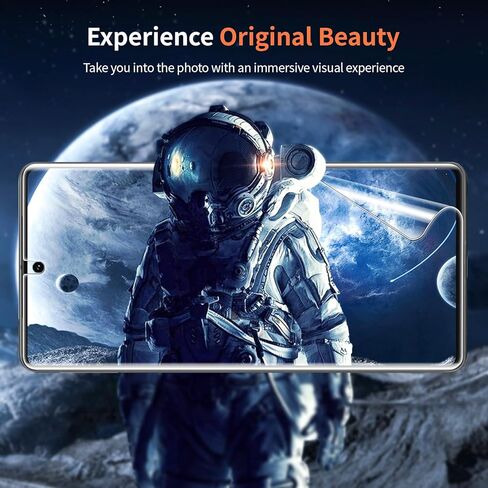 واقي شاشة QUESPLE مكون من 3 قطع لهاتف Samsung Galaxy S22 Ultra [ليس زجاجيًا]، [رفيع جدًا] [دعم بصمات الأصابع بالموجات فوق الصوتية] واقي شاشة مرن من مادة TPU بتغطية كاملة in Kuwait