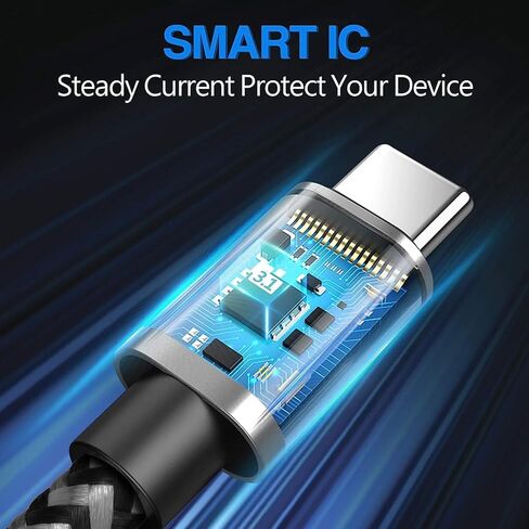 كابل شحن سريع MATEIN USB C 3A، عبوتان بطول 10 أقدام مضفر طويل جدًا سلك USB من النوع C متوافق مع Samsung Galaxy S20 Plus S10 S10E S9 S8، Google Pixel 4 3 3A XL وشاحن USB C آخر in Kuwait