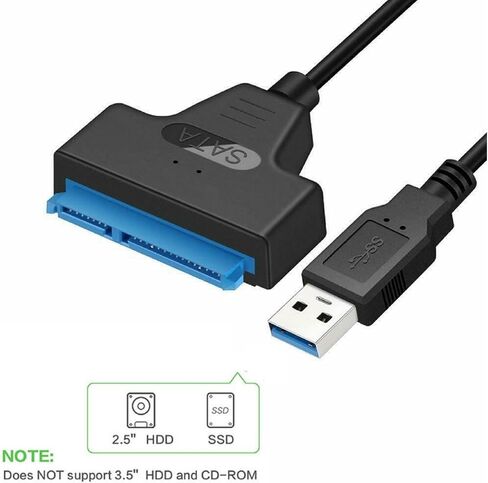 كابل SATA إلى USB 3.0، ومحول محرك الأقراص الصلبة USB إلى SATA 3 لنقل البيانات SSD وHDD مقاس 2.5 بوصة in Saudi Arabia
