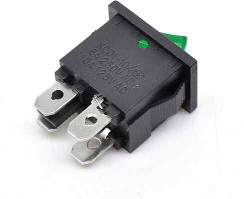 Oiyagai 20 قطعة KCD1-104 DPST مفاتيح تشغيل وإيقاف مع ضوء LED (10 قطعة أحمر + 10 قطعة أخضر) in Saudi Arabia