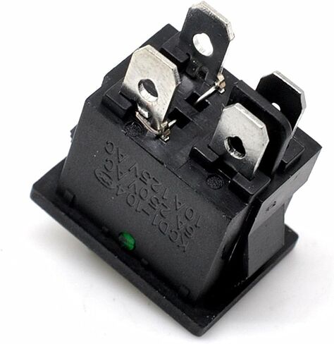 Oiyagai 20 قطعة KCD1-104 DPST مفاتيح تشغيل وإيقاف مع ضوء LED (10 قطعة أحمر + 10 قطعة أخضر) in Saudi Arabia