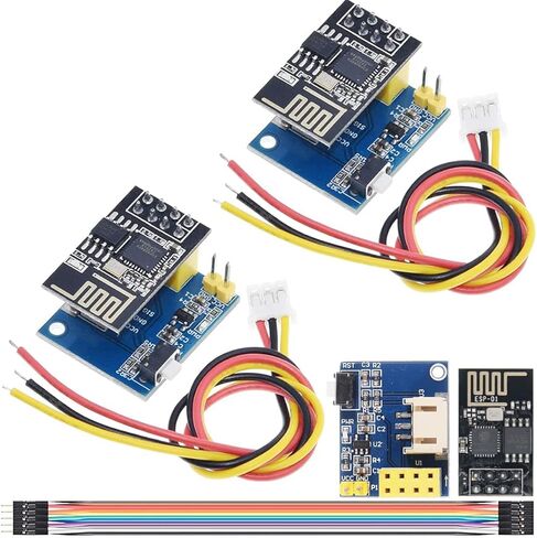 DKARDU 2 قطعة WS2812 RGB LED وحدة التحكم ESP8266 ESP-01 ESP-01S RGB LED وحدة محول وحدة التحكم مع كابل وخط دوبونت لاردوينو in Kuwait