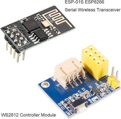 DKARDU 2 قطعة WS2812 RGB LED وحدة التحكم ESP8266 ESP-01 ESP-01S RGB LED وحدة محول وحدة التحكم مع كابل وخط دوبونت لاردوينو in Kuwait