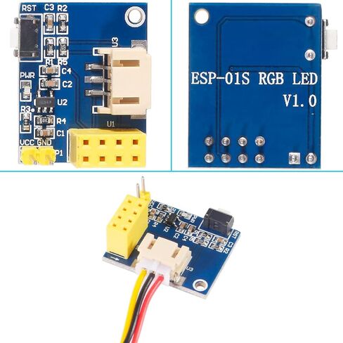DKARDU 2 قطعة WS2812 RGB LED وحدة التحكم ESP8266 ESP-01 ESP-01S RGB LED وحدة محول وحدة التحكم مع كابل وخط دوبونت لاردوينو in Kuwait