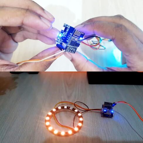 DKARDU 2 قطعة WS2812 RGB LED وحدة التحكم ESP8266 ESP-01 ESP-01S RGB LED وحدة محول وحدة التحكم مع كابل وخط دوبونت لاردوينو in Kuwait