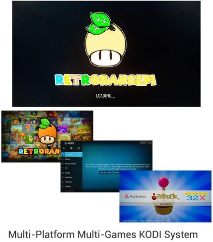 محطة ألعاب فيديو TAPDRA Arcade مع 17082 لعبة، تدعم إضافة ألعاب، مجموعة ألعاب PC Retro Orange Pi PC بسرعة 128 جيجابايت، التوصيل والتشغيل، منفذ HDMI USB (تتضمن 2 لوحة ألعاب) in Kuwait