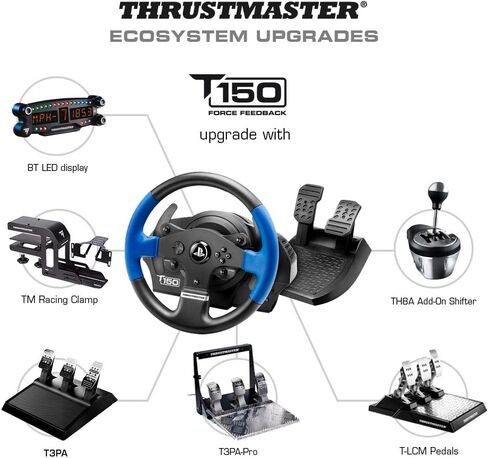 عجلة السباق ودواسات Thrustmaster T150 RS (PS5، PS4، الكمبيوتر الشخصي) in Kuwait
