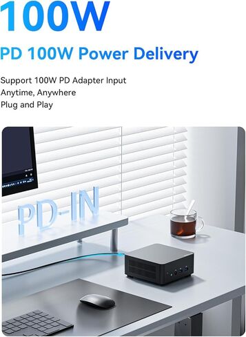 كمبيوتر صغير KODLIX يعمل بنظام Windows 11 Intel الجيل الثاني عشر i5 12450H (8C/12T، حتى 4.4 جيجا هرتز)، أجهزة كمبيوتر صغيرة 32 جيجا DDR4 512 جيجا PCle4.0 SSD، شاشة ثلاثية 4K/Type-C+HDMI2.0+DP1.4/WiFi6E/BT5 كمبيوتر مكتبي .2/2.5G RJ45 in Kuwait