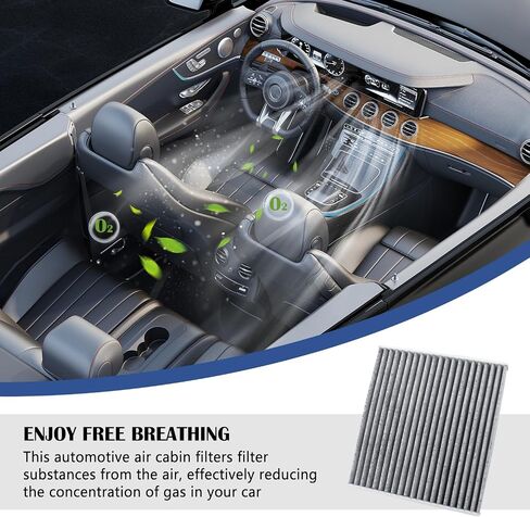 Automotive Cabin Air Filter,Activated Carbon Air Filter Compatible with Lexus Toyota Scion,Practical Air Conditioner Filter Cabin Filter Replaces OEM#87139-YZZ20 in Saudi Arabia